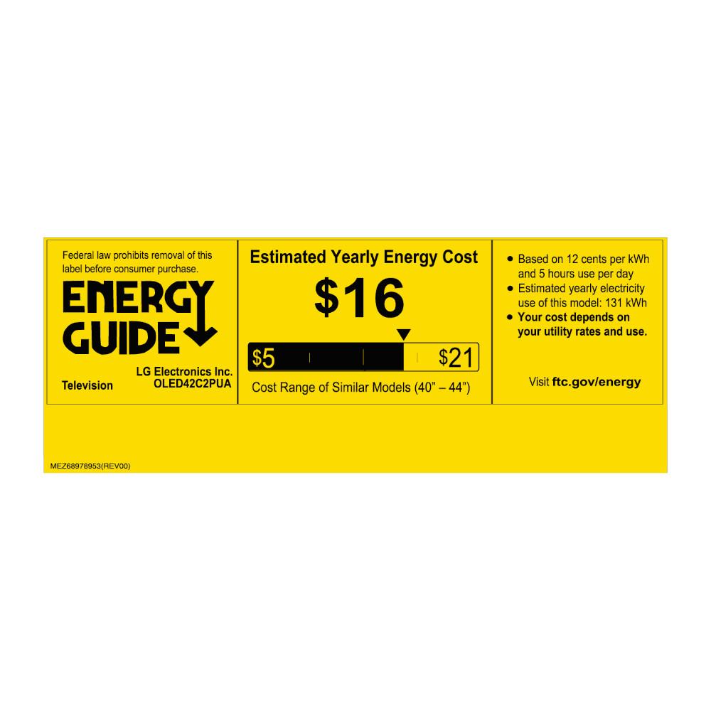 LG OLED42C2PUA 42 Inch HDR 4K Smart OLED TV (2022) (ships in 3-7 business days)
