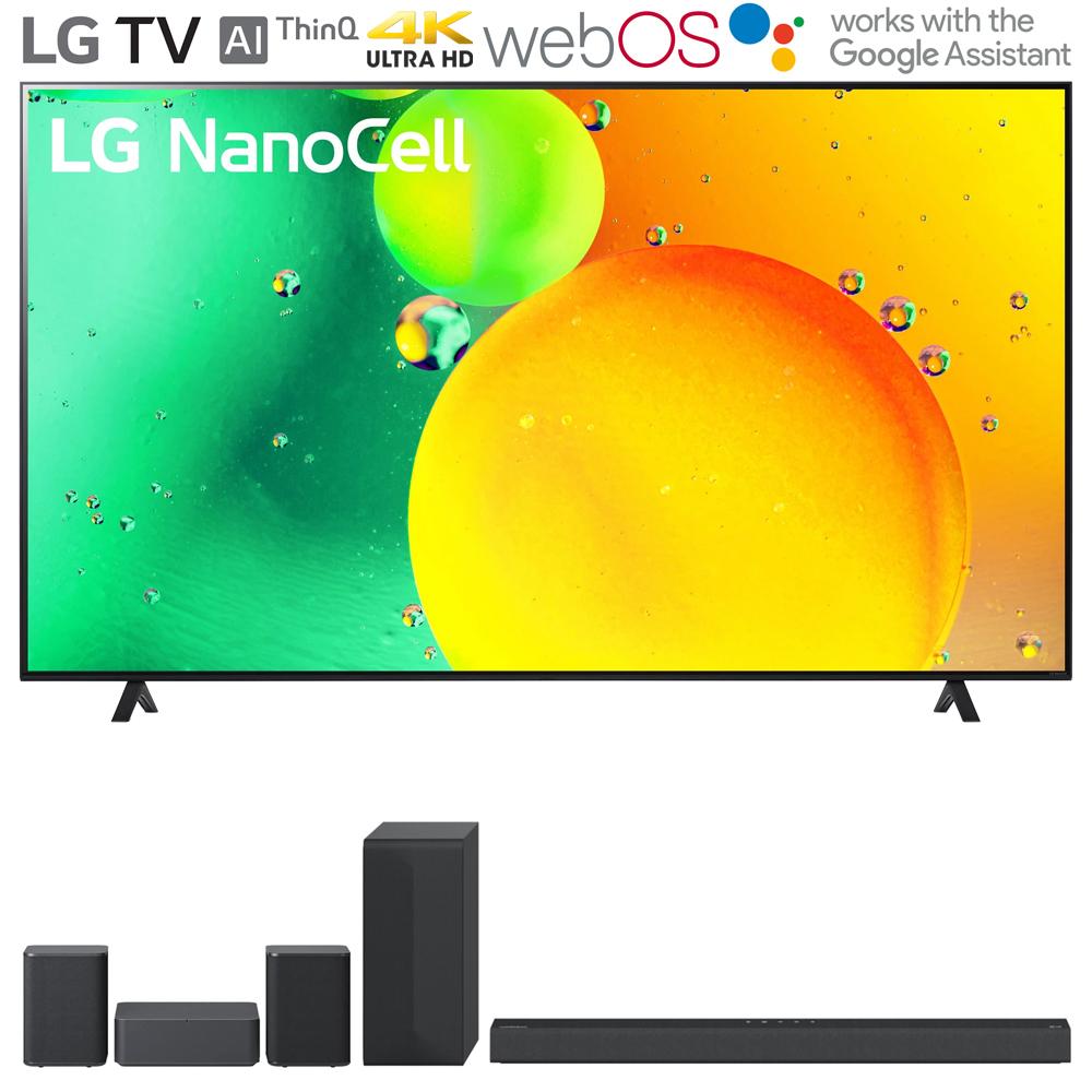 LG 86" HDR 4K UHD Smart NanoCell LED TV 2022 + LG S65Q Soundbar + Rear Speaker Kit
